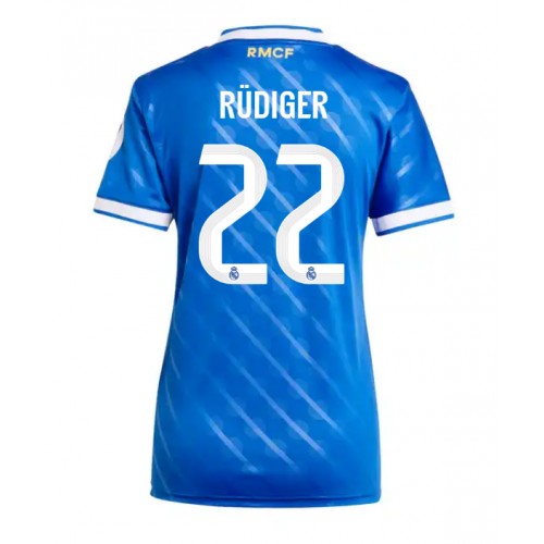 Real Madrid Antonio Rudiger #22 Alternativní Dres pro Dámy 2025-26 Krátkým Rukávem Real Madrid Antonio Rudiger #22 Alternativní Dres pro Dámy 2025-26 Krátkým Rukávem