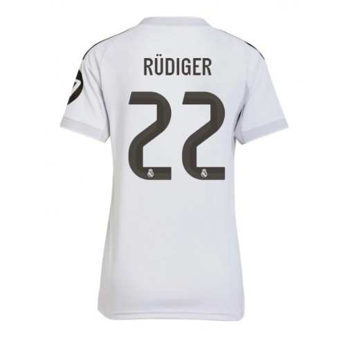 Real Madrid Antonio Rudiger #22 Domácí Dres pro Dámy 2025-26 Krátkým Rukávem Real Madrid Antonio Rudiger #22 Domácí Dres pro Dámy 2025-26 Krátkým Rukávem