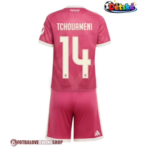 Real Madrid Aurelien Tchouameni #14 Alternativní dres komplet pro Děti 2026-27 Krátkým Rukávem (+ Krátké kalhoty)