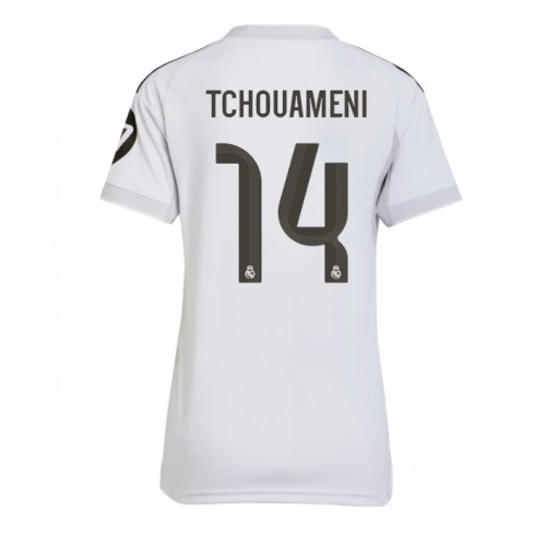 Real Madrid Aurelien Tchouameni #14 Domácí Dres pro Dámy 2025-26 Krátkým Rukávem Real Madrid Aurelien Tchouameni #14 Domácí Dres pro Dámy 2025-26 Krátkým Rukávem