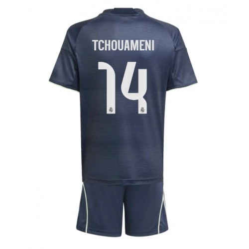 Real Madrid Aurelien Tchouameni #14 Venkovní dres komplet pro Děti 2025-26 Krátkým Rukávem (+ Krátké kalhoty) Real Madrid Aurelien Tchouameni #14 Venkovní dres komplet pro Děti 2025-26 Krátkým Rukávem (+ Krátké kalhoty)