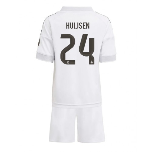 Real Madrid Dean Huijsen #24 Domácí dres komplet pro Děti 2025-26 Krátkým Rukávem (+ Krátké kalhoty) Real Madrid Dean Huijsen #24 Domácí dres komplet pro Děti 2025-26 Krátkým Rukávem (+ Krátké kalhoty)