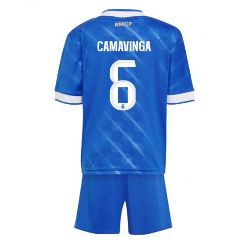 Real Madrid Eduardo Camavinga #6 Alternativní dres komplet pro Děti 2025-26 Krátkým Rukávem (+ Krátké kalhoty) Real Madrid Eduardo Camavinga #6 Alternativní dres komplet pro Děti 2025-26 Krátkým Rukávem (+ Krátké kalhoty)