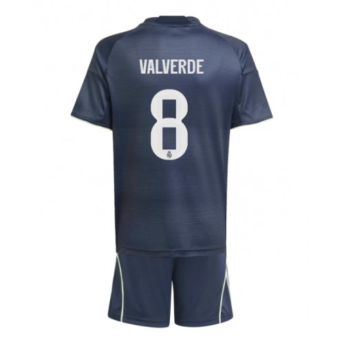 Real Madrid Federico Valverde #8 Venkovní dres komplet pro Děti 2025-26 Krátkým Rukávem (+ Krátké kalhoty) Real Madrid Federico Valverde #8 Venkovní dres komplet pro Děti 2025-26 Krátkým Rukávem (+ Krátké kalhoty)