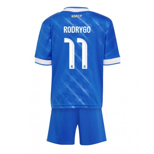 Real Madrid Rodrygo Goes #11 Alternativní dres komplet pro Děti 2025-26 Krátkým Rukávem (+ Krátké kalhoty) Real Madrid Rodrygo Goes #11 Alternativní dres komplet pro Děti 2025-26 Krátkým Rukávem (+ Krátké kalhoty)