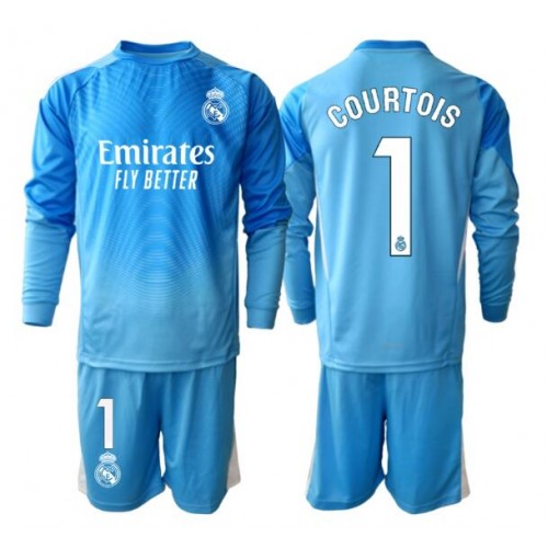 Real Madrid Thibaut Courtois #1 Brankář Domácí dres komplet pro Děti 2025-26 Dlouhým Rukávem (+ Krátké kalhoty) Real Madrid Thibaut Courtois #1 Brankář Domácí dres komplet pro Děti 2025-26 Dlouhým Rukávem (+ Krátké kalhoty)