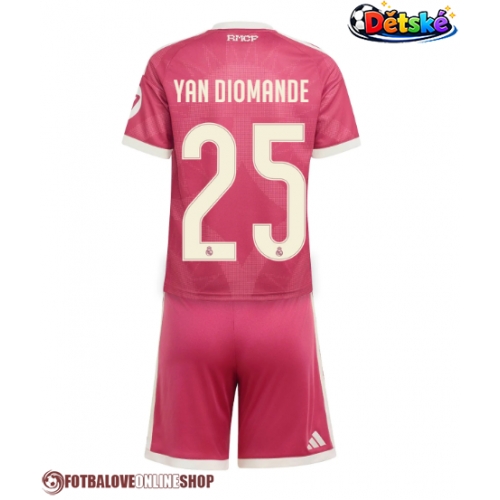 Real Madrid Yan Diomande #25 Alternativní dres komplet pro Děti 2026-27 Krátkým Rukávem (+ Krátké kalhoty)