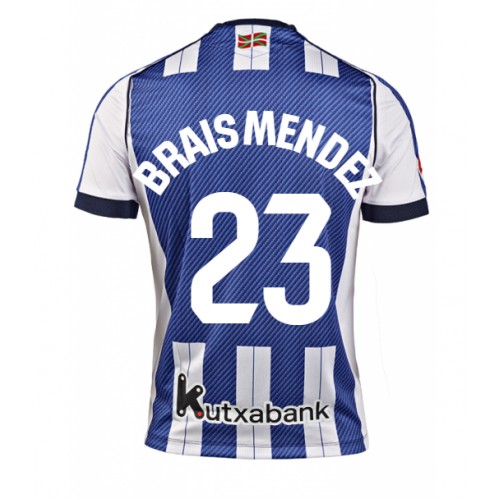 Real Sociedad Brais Mendez #23 Domácí Dres 2025-26 Krátkým Rukávem Real Sociedad Brais Mendez #23 Domácí Dres 2025-26 Krátkým Rukávem