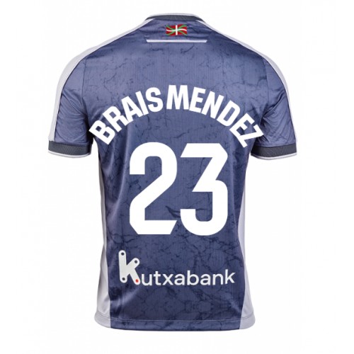 Real Sociedad Brais Mendez #23 Venkovní Dres 2025-26 Krátkým Rukávem Real Sociedad Brais Mendez #23 Venkovní Dres 2025-26 Krátkým Rukávem