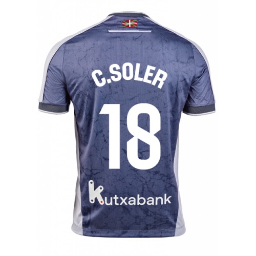 Real Sociedad Carlos Soler #18 Venkovní Dres 2025-26 Krátkým Rukávem Real Sociedad Carlos Soler #18 Venkovní Dres 2025-26 Krátkým Rukávem