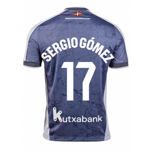 Real Sociedad Sergio Gomez #17 Venkovní Dres 2025-26 Krátkým Rukávem Real Sociedad Sergio Gomez #17 Venkovní Dres 2025-26 Krátkým Rukávem