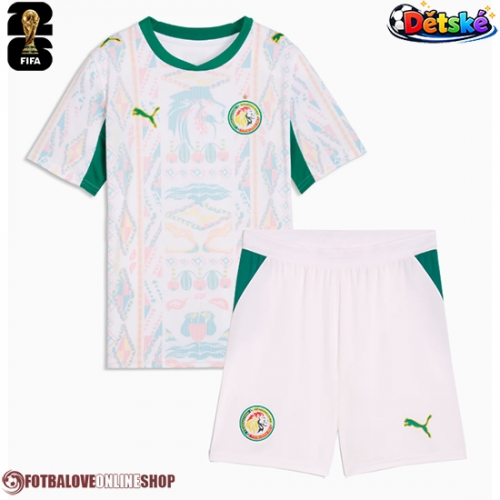 Senegal Domácí dres komplet pro Děti MS 2026 Krátkým Rukávem (+ Krátké kalhoty)