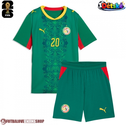 Senegal Habib Diallo #20 Venkovní dres komplet pro Děti MS 2026 Krátkým Rukávem (+ Krátké kalhoty)