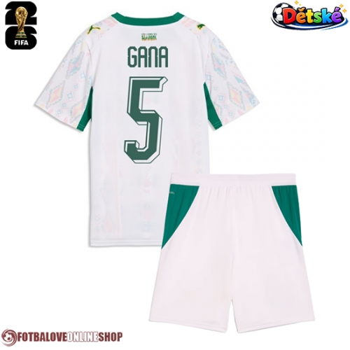 Senegal Idrissa Gueye #5 Domácí dres komplet pro Děti MS 2026 Krátkým Rukávem (+ Krátké kalhoty)