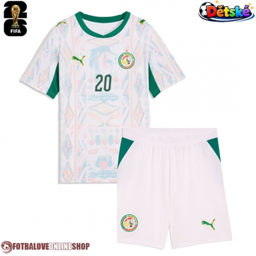 Senegal Iliman Ndiaye #13 Domácí dres komplet pro Děti MS 2026 Krátkým Rukávem (+ Krátké kalhoty)