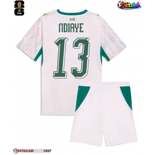 Senegal Iliman Ndiaye #13 Domácí dres komplet pro Děti MS 2026 Krátkým Rukávem (+ Krátké kalhoty)