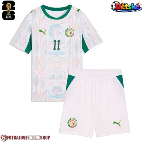 Senegal Nicolas Jackson #11 Domácí dres komplet pro Děti MS 2026 Krátkým Rukávem (+ Krátké kalhoty)
