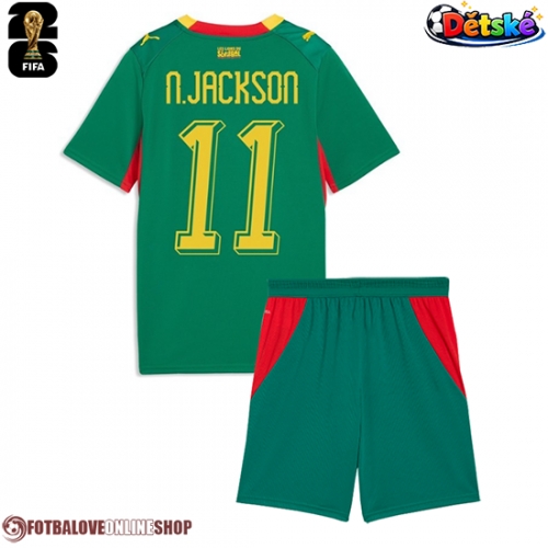 Senegal Nicolas Jackson #11 Venkovní dres komplet pro Děti MS 2026 Krátkým Rukávem (+ Krátké kalhoty)