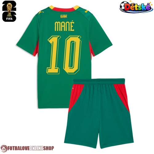 Senegal Sadio Mane #10 Venkovní dres komplet pro Děti MS 2026 Krátkým Rukávem (+ Krátké kalhoty)