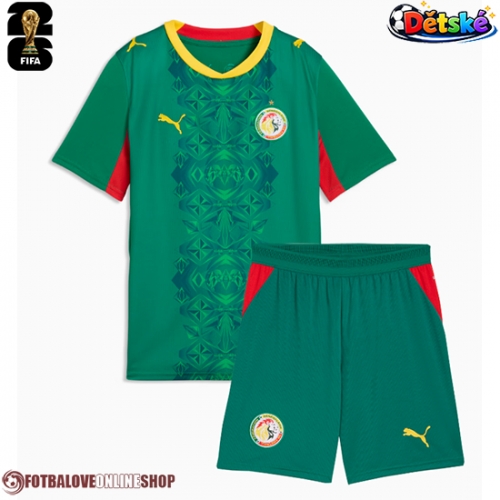 Senegal Venkovní dres komplet pro Děti MS 2026 Krátkým Rukávem (+ Krátké kalhoty)