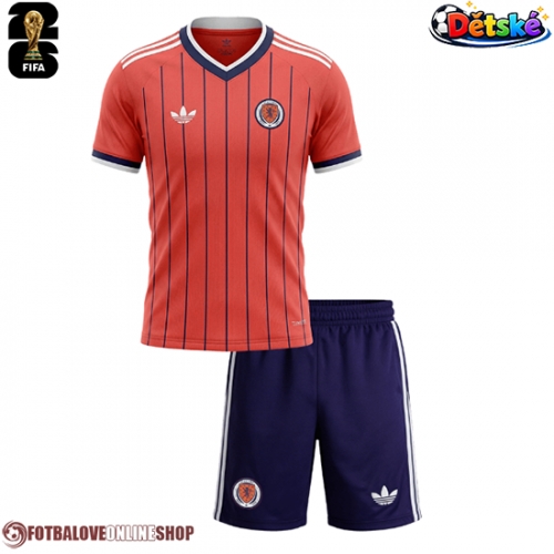 Skotsko Venkovní dres komplet pro Děti MS 2026 Krátkým Rukávem (+ Krátké kalhoty)