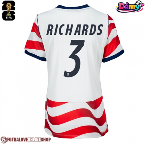 Spojené státy Chris Richards #3 Domácí Dres pro Dámy MS 2026 Krátkým Rukávem