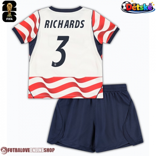 Spojené státy Chris Richards #3 Domácí dres komplet pro Děti MS 2026 Krátkým Rukávem (+ Krátké kalhoty)