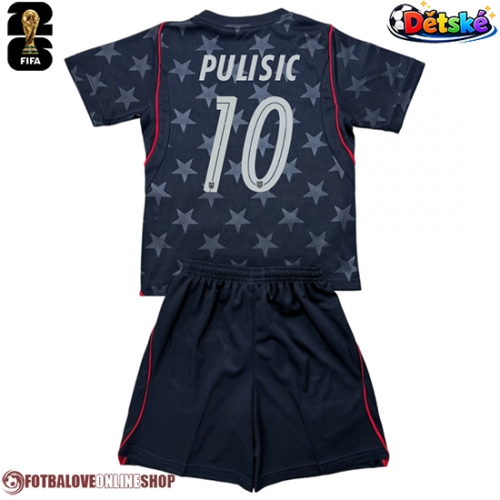 Spojené státy Christian Pulisic #10 Venkovní dres komplet pro Děti MS 2026 Krátkým Rukávem (+ Krátké kalhoty)