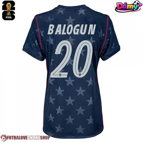 Spojené státy Folarin Balogun #20 Venkovní Dres pro Dámy MS 2026 Krátkým Rukávem