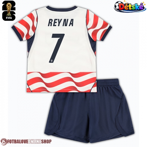Spojené státy Giovanni Reyna #7 Domácí dres komplet pro Děti MS 2026 Krátkým Rukávem (+ Krátké kalhoty)