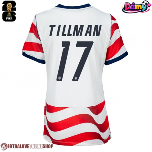 Spojené státy Malik Tillman #17 Domácí Dres pro Dámy MS 2026 Krátkým Rukávem