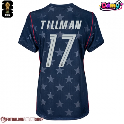 Spojené státy Malik Tillman #17 Venkovní Dres pro Dámy MS 2026 Krátkým Rukávem
