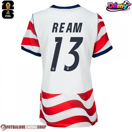 Spojené státy Tim Ream #13 Domácí Dres pro Dámy MS 2026 Krátkým Rukávem