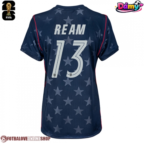 Spojené státy Tim Ream #13 Venkovní Dres pro Dámy MS 2026 Krátkým Rukávem