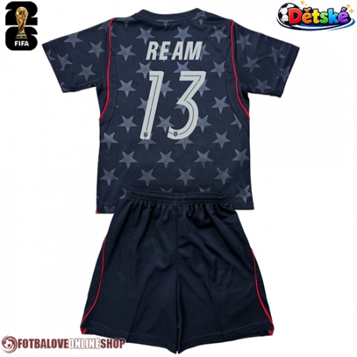 Spojené státy Tim Ream #13 Venkovní dres komplet pro Děti MS 2026 Krátkým Rukávem (+ Krátké kalhoty)