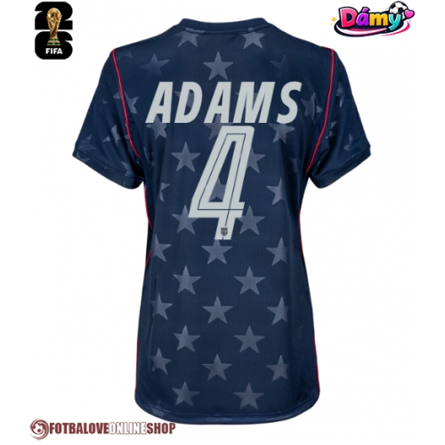 Spojené státy Tyler Adams #4 Venkovní Dres pro Dámy MS 2026 Krátkým Rukávem
