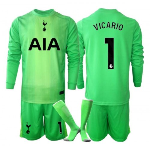 Tottenham Hotspur Guglielmo Vicario #1 Brankář Domácí dres komplet pro Děti 2025-26 Dlouhým Rukávem (+ Krátké kalhoty) Tottenham Hotspur Guglielmo Vicario #1 Brankář Domácí dres komplet pro Děti 2025-26 Dlouhým Rukávem (+ Krátké kalhoty)