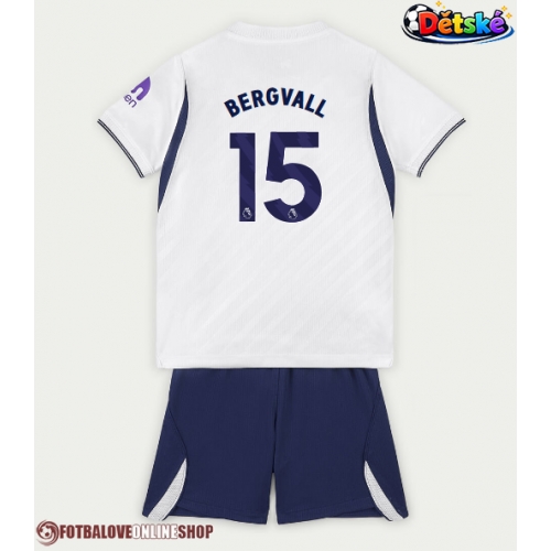 Tottenham Hotspur Lucas Bergvall #15 Domácí dres komplet pro Děti 2026-27 Krátkým Rukávem (+ Krátké kalhoty)