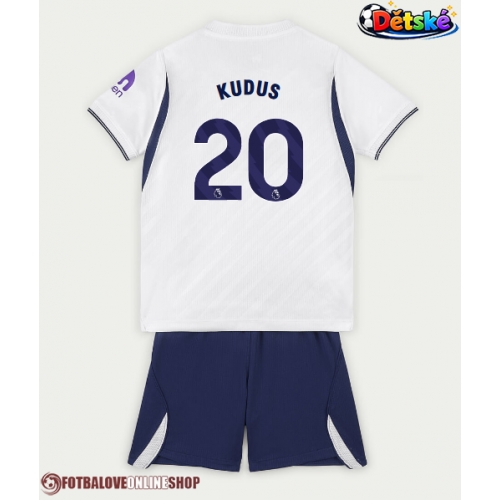 Tottenham Hotspur Mohammed Kudus #20 Domácí dres komplet pro Děti 2026-27 Krátkým Rukávem (+ Krátké kalhoty)