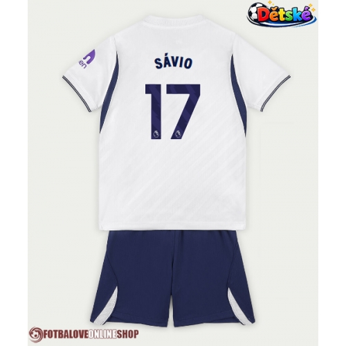 Tottenham Hotspur Savio #17 Domácí dres komplet pro Děti 2026-27 Krátkým Rukávem (+ Krátké kalhoty)