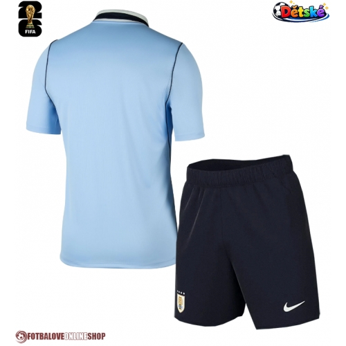 Uruguay Domácí dres komplet pro Děti MS 2026 Krátkým Rukávem (+ Krátké kalhoty)