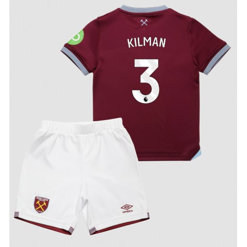 West Ham United Max Kilman #3 Domácí dres komplet pro Děti 2025-26 Krátkým Rukávem (+ Krátké kalhoty)