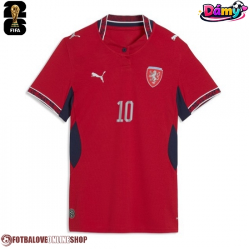 Česká republika Patrik Schick #10 Domácí Dres pro Dámy MS 2026 Krátkým Rukávem