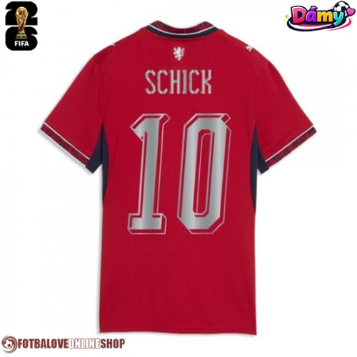 Česká republika Patrik Schick #10 Domácí Dres pro Dámy MS 2026 Krátkým Rukávem