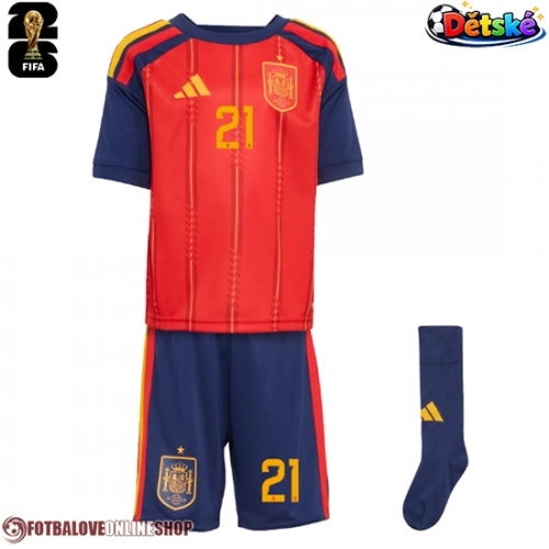 Španělsko Mikel Oyarzabal #21 Domácí dres komplet pro Děti MS 2026 Krátkým Rukávem (+ Krátké kalhoty)