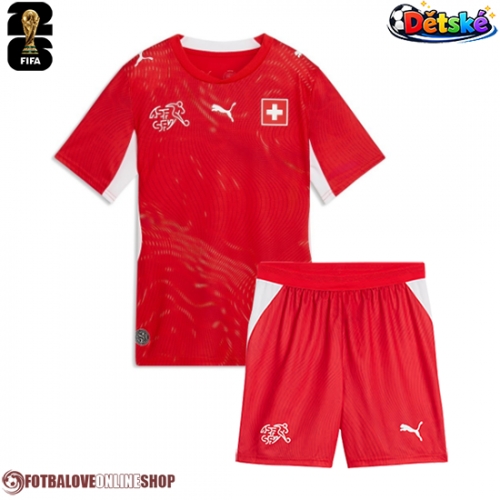 Švýcarsko Domácí dres komplet pro Děti MS 2026 Krátkým Rukávem (+ Krátké kalhoty)