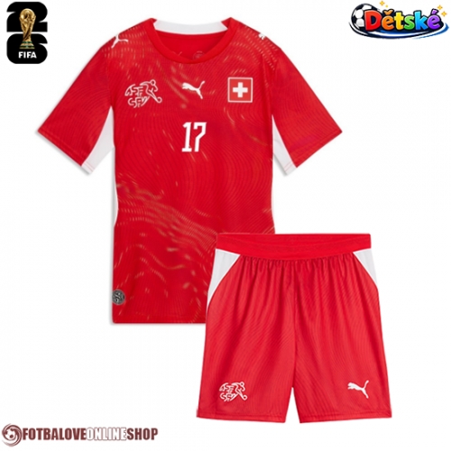 Švýcarsko Ruben Vargas #17 Domácí dres komplet pro Děti MS 2026 Krátkým Rukávem (+ Krátké kalhoty)