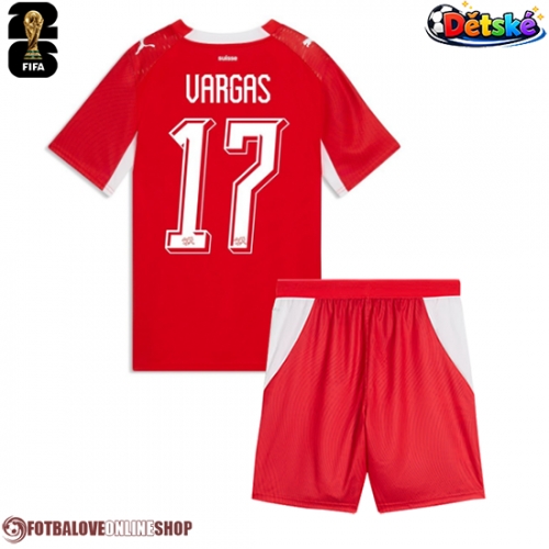 Švýcarsko Ruben Vargas #17 Domácí dres komplet pro Děti MS 2026 Krátkým Rukávem (+ Krátké kalhoty)