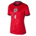 Anglie Declan Rice #4 Venkovní Dres pro Dámy MS 2026 Krátkým Rukávem