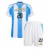 Argentina Alexis Mac Allister #20 Domácí dres komplet pro Děti Copa America 2024 Krátkým Rukávem (+ Krátké kalhoty)